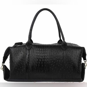 Faux Croc leather duffel